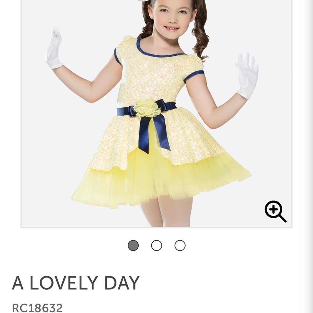 A Lovely Day Yellow Kids Dance Costume